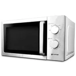 Grunkel MW-20INOX Microondas de Encimera 20 Litros 700W con Función Grill y Descongelación, Acero Inoxidable, Color Plata